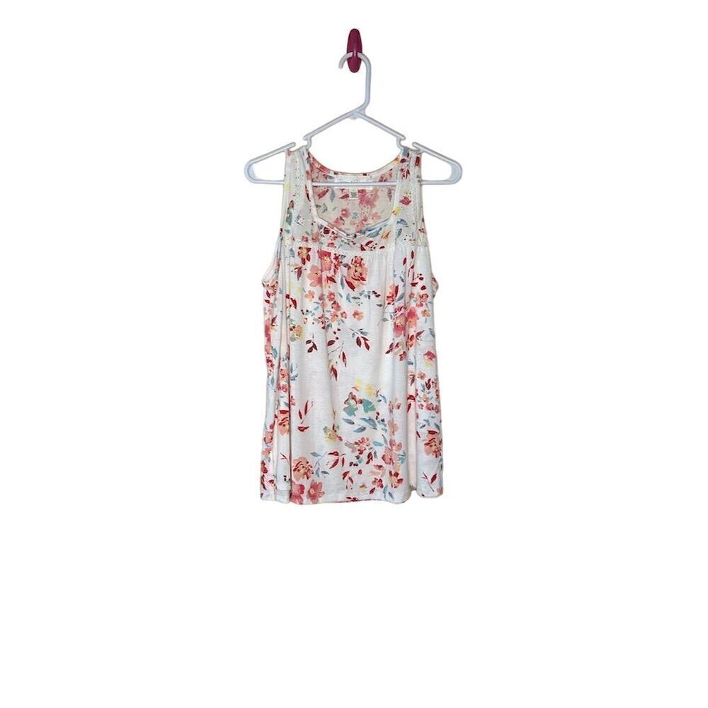 French Laundry Women's Floral Sleeveless Tank Top Size L Multicolor Casual